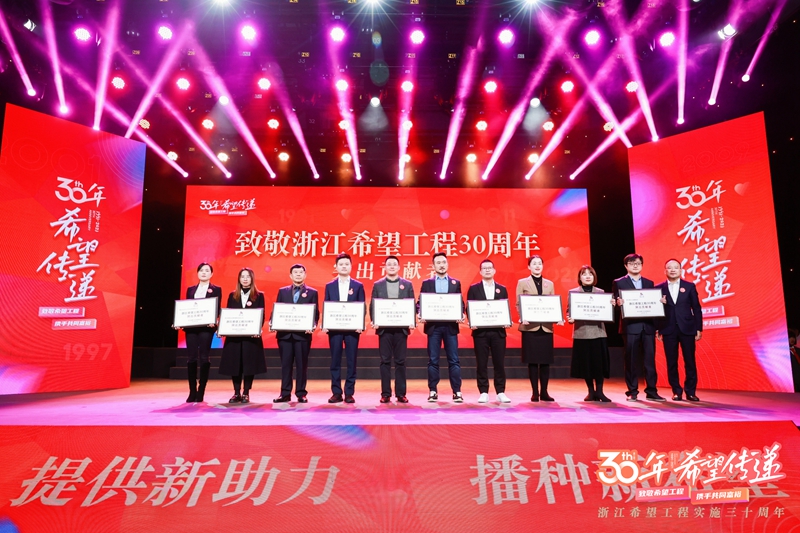 集团被评为浙江希望工程30周年“突出贡献者”