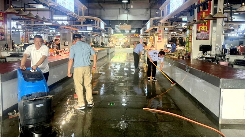 浦江农批市场开展卫生整治运动